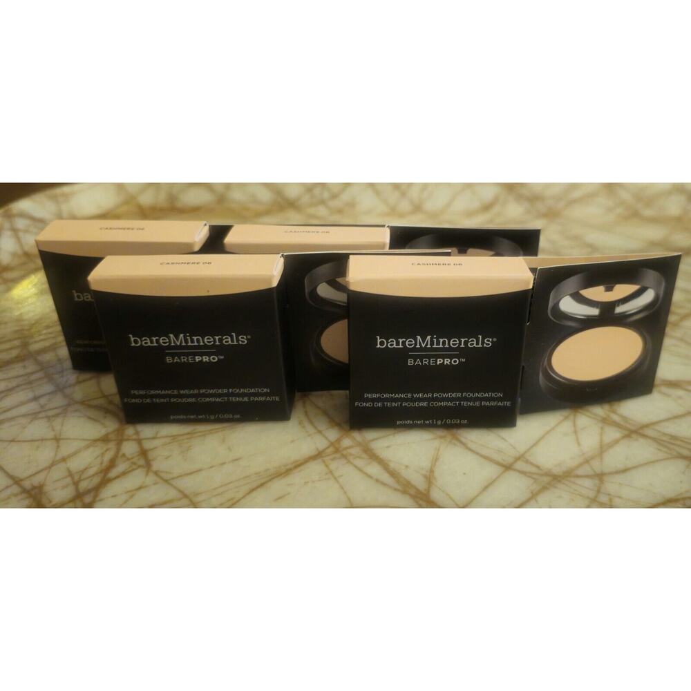 4X Four Bareminerals Barepro Performance Powder Foundation Cashmere 06 1g Each!